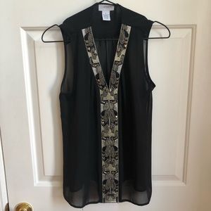 Carmen Marc Valvo beaded top